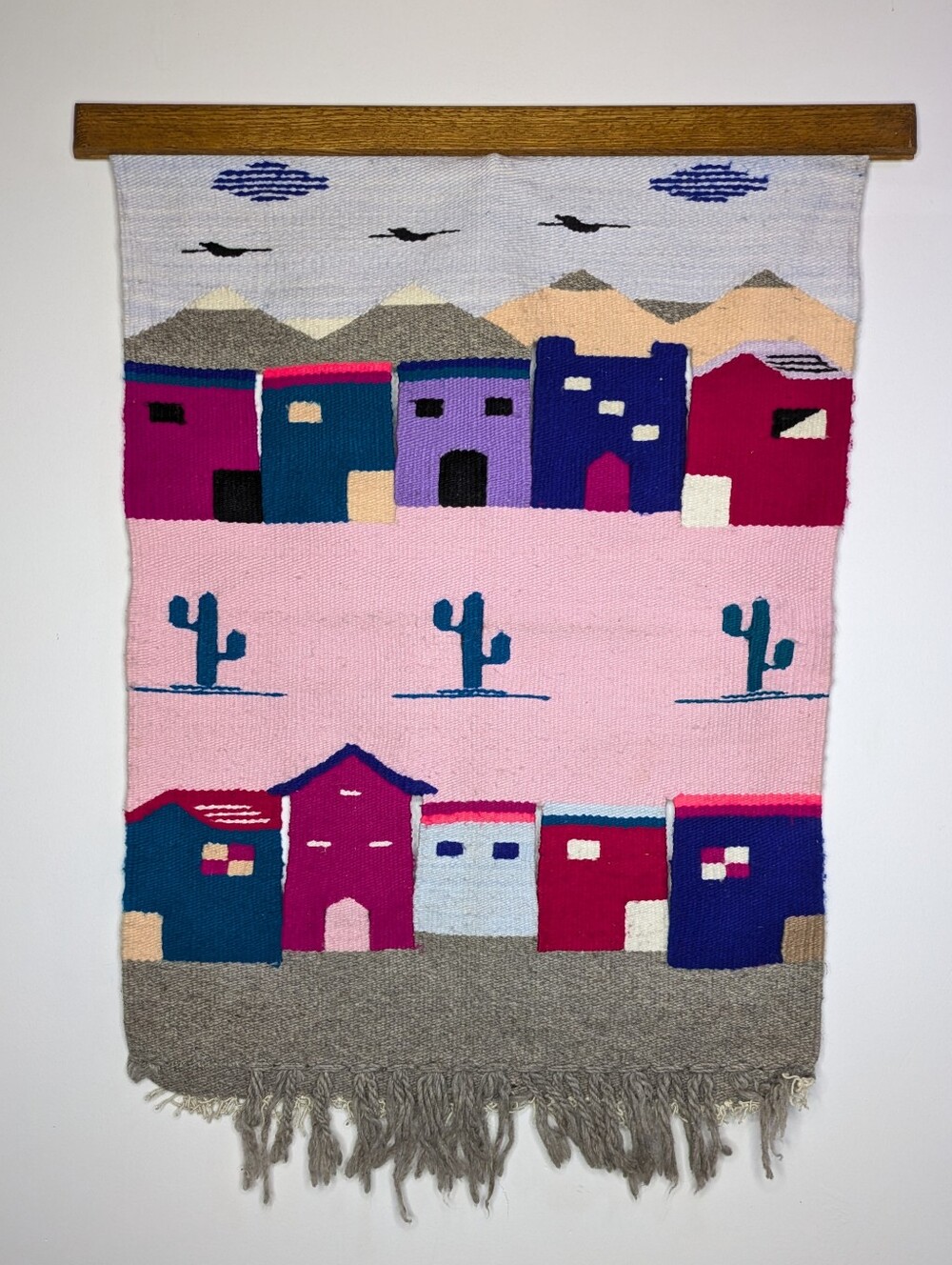 Woven Mexico Aztec Wool Wall Hanging